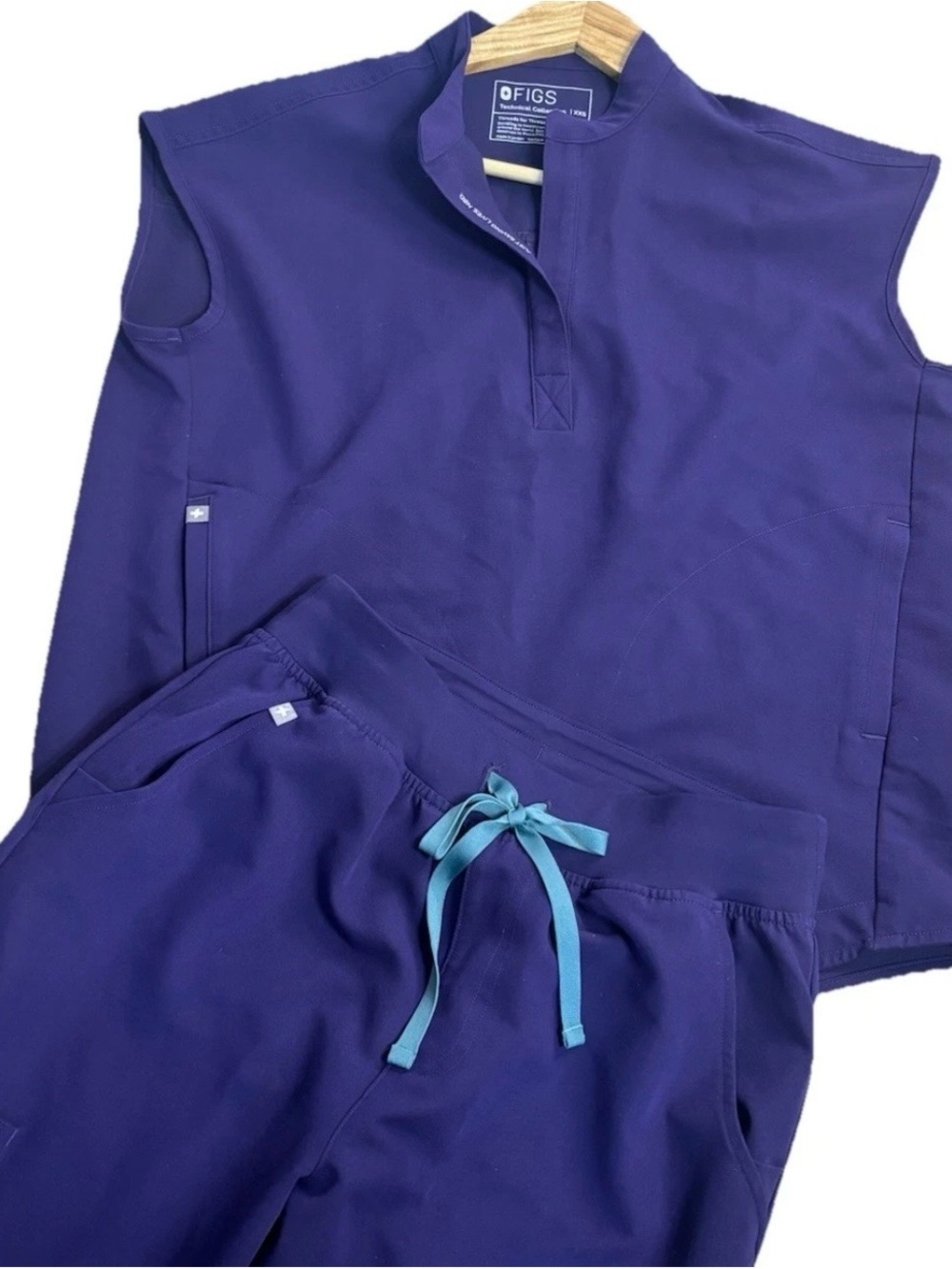 🔥FIGS Purple Jam Scrub Set XXS Rafaela Oversized Top S/T Pants Limited Edition 💜